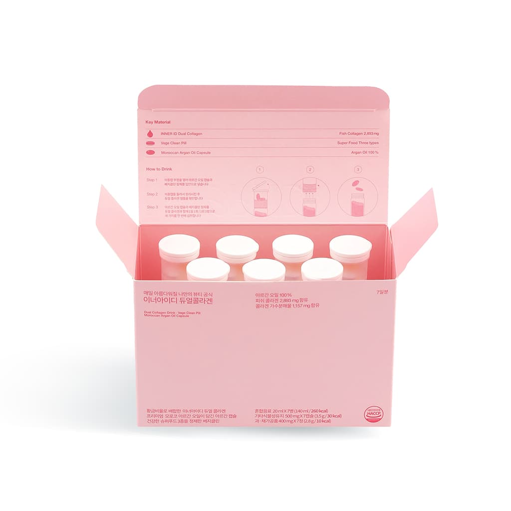 Nước uống Inner ID Dual Collagen giúp phục hồi và ngăn ngừa lão hóa (7 lọ)
