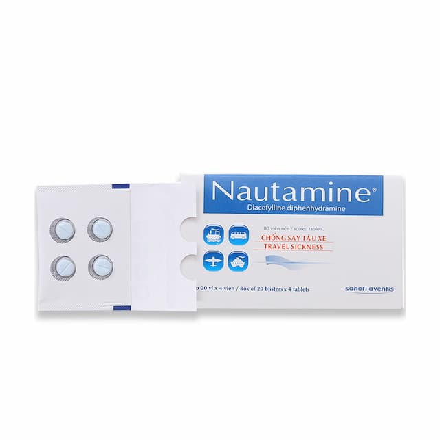 Nautamine 90mg Sanofi chống say tàu xe (80 viên)