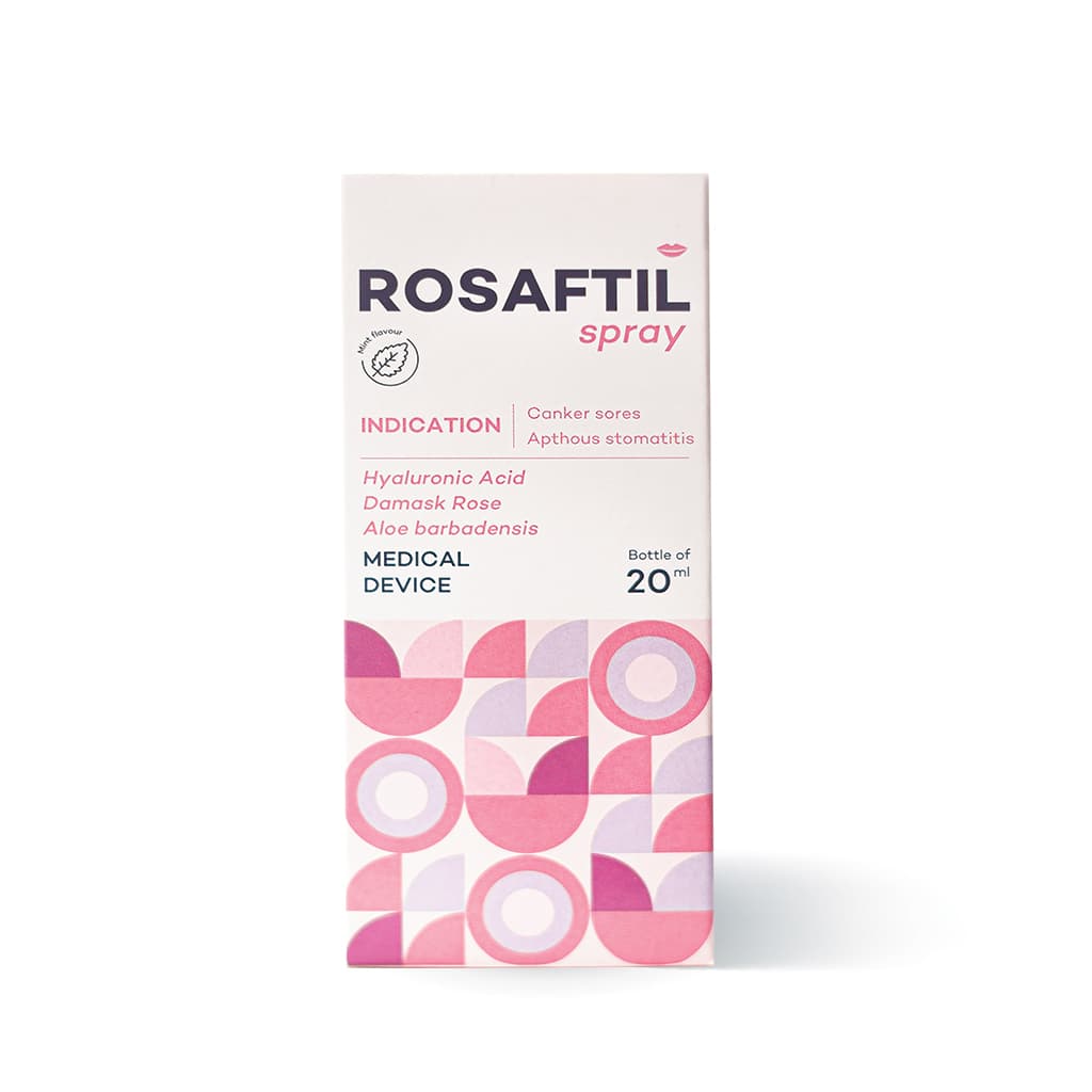 Rosaftil Spray giúp giảm đau và làm lành vết nhiệt miệng (20ml)