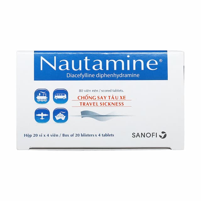 Nautamine 90mg Sanofi chống say tàu xe (80 viên)