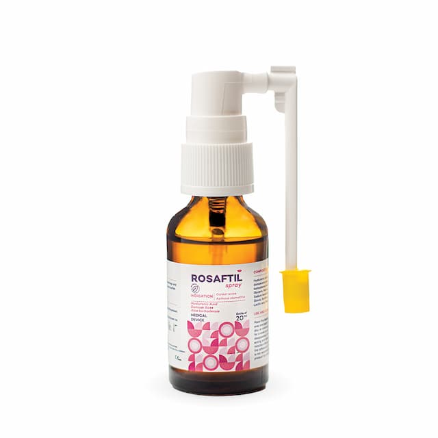 Rosaftil Spray giúp giảm đau và làm lành vết nhiệt miệng (20ml)