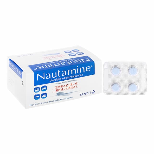 Nautamine 90mg Sanofi chống say tàu xe (80 viên)