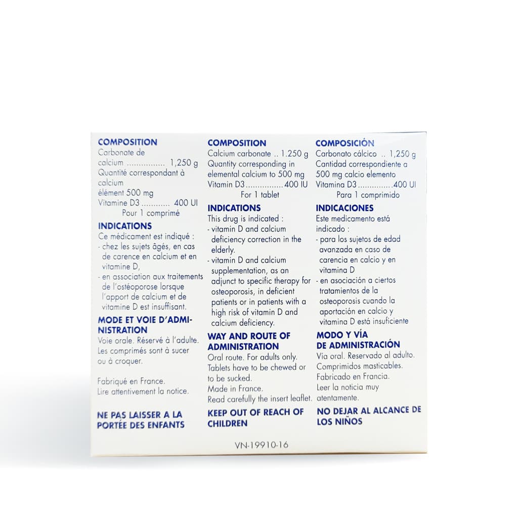 Ideos 500mg/400IU Innothera bổ sung Calci và Vitamin D (60 viên)