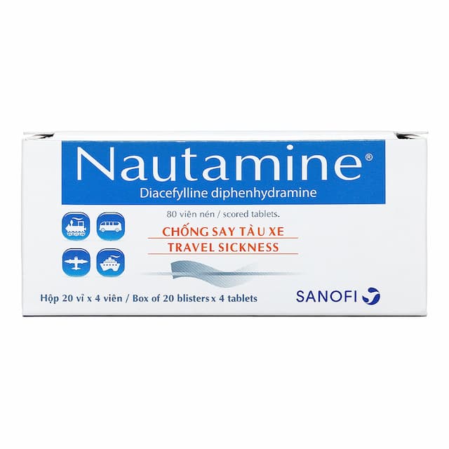 Nautamine 90mg Sanofi chống say tàu xe (80 viên)