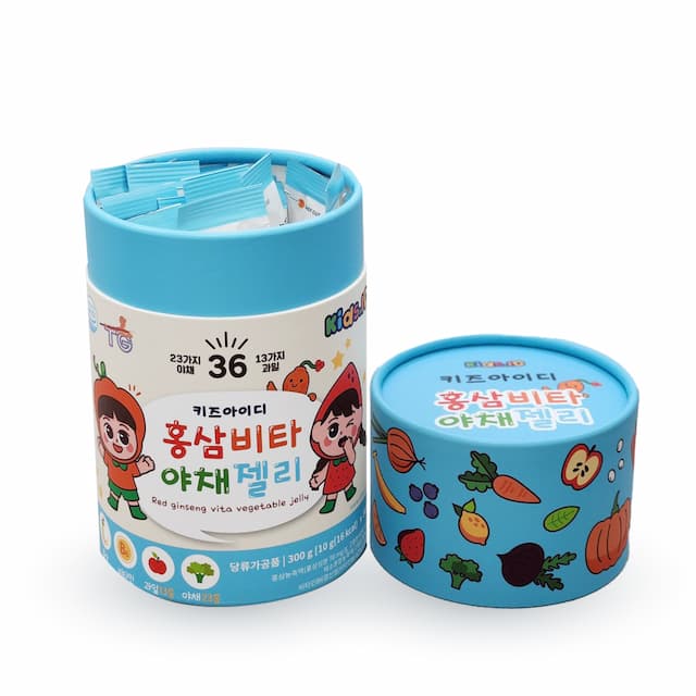 Thạch Hồng sâm rau củ Vita Kids ID giúp bổ sung vitamins, khoáng chất và chất xơ từ thiên nhiên, giúp trẻ phát triển toàn diện  (Hộp 30 gói x 10g)