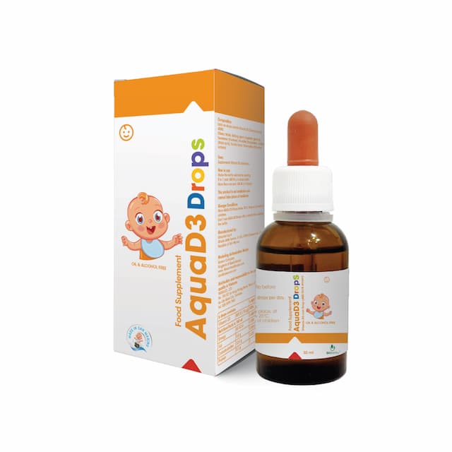 Thực phẩm bảo vệ sức khỏe Aqua D3 Drops - Bổ sung Vitamin D3 hiệu quả cho trẻ em (Lọ 30ml)