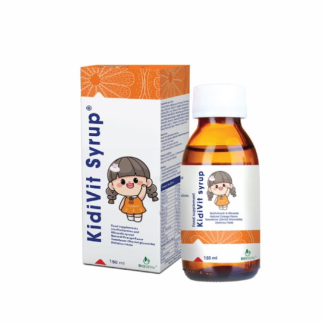 Thực phẩm bảo vệ sức khỏe Kidivit Syrup - Bổ sung 15 loại vitamin và khoáng chất cho trẻ từ 3 tuổi trở lên (Lọ 150ml)