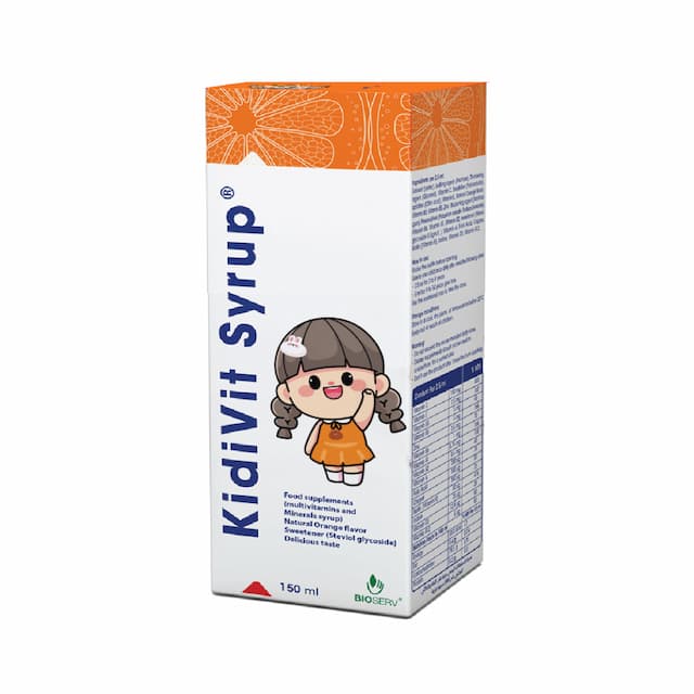 Thực phẩm bảo vệ sức khỏe Kidivit Syrup - Bổ sung 15 loại vitamin và khoáng chất cho trẻ từ 3 tuổi trở lên (Lọ 150ml)
