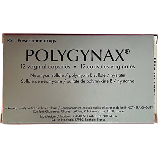 Polygynax Innothera Chouzy (Viên đặt) trị viêm âm đạo, âm hộ (12 viên)