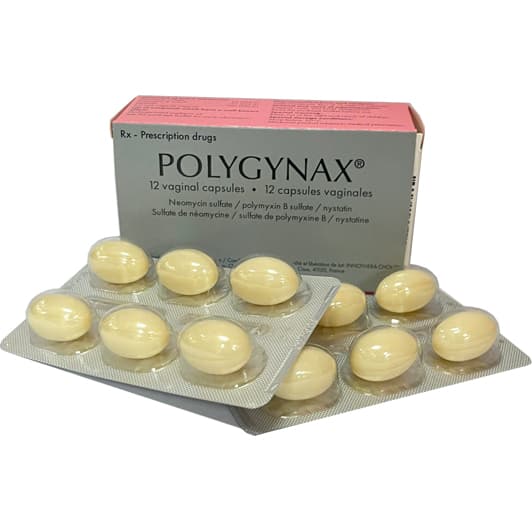 Polygynax Innothera Chouzy (Viên đặt) trị viêm âm đạo, âm hộ (12 viên)