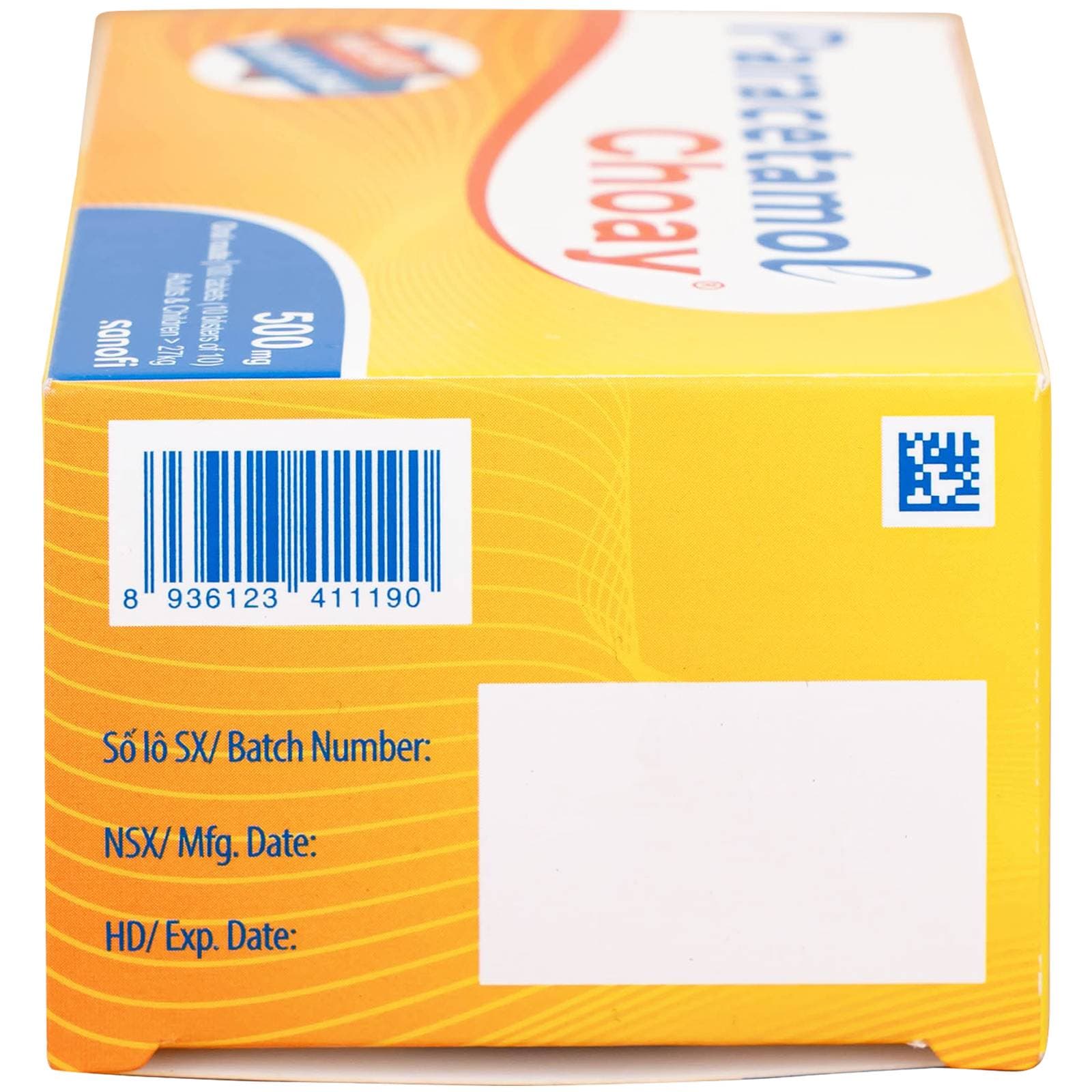 Paracetamol Choay 500mg Sanofi giúp giảm đau từ nhẹ đến vừa, hạ sốt